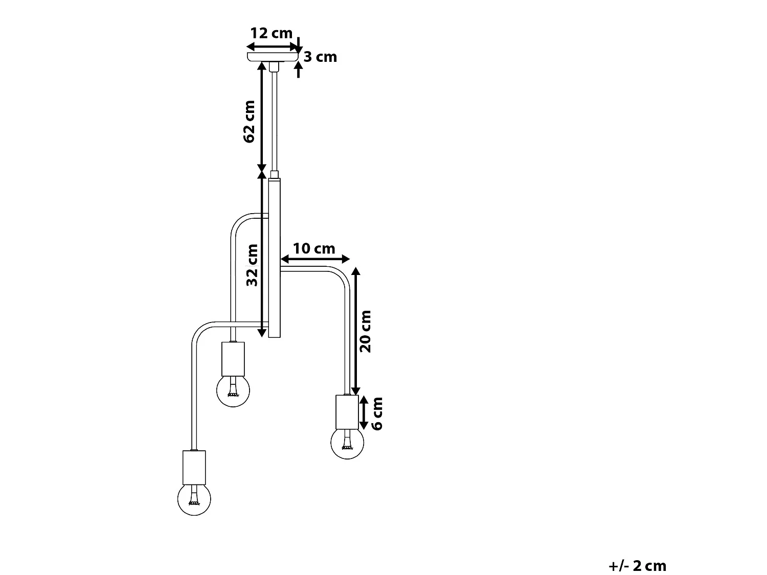 Hanglamp BOGNA Metaal Zwart