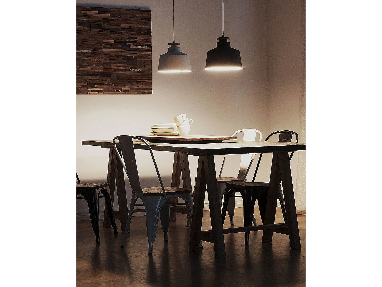 Lampe suspension DANUBE Métal Noir