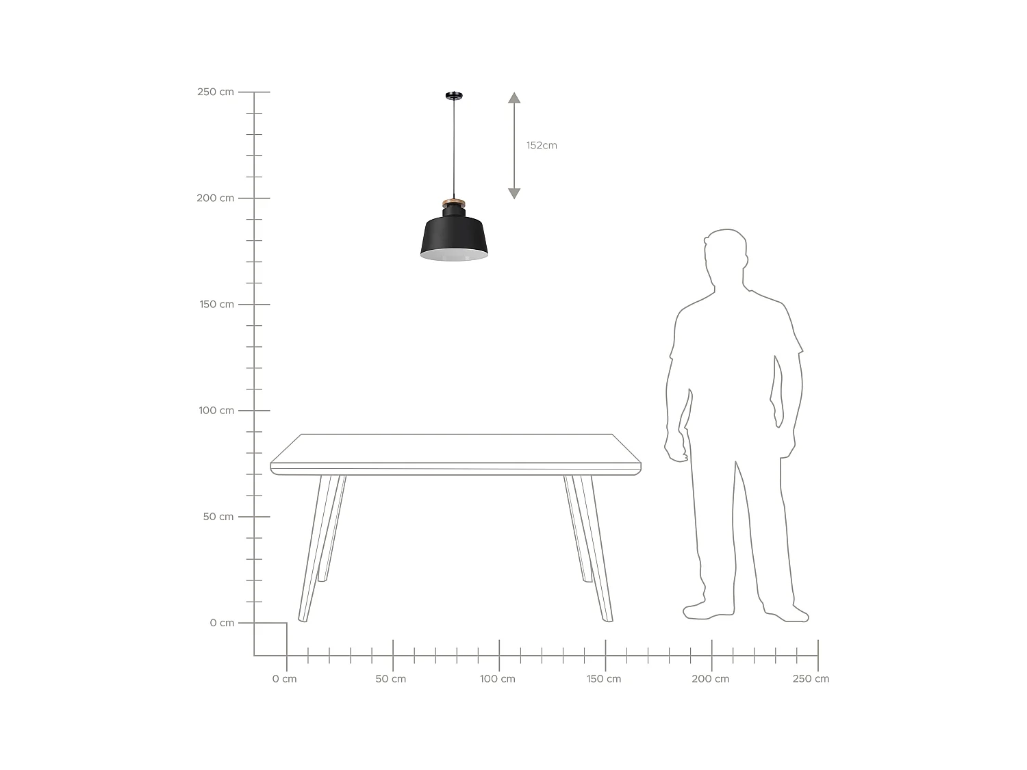 Hanglamp DANUBE Metaal Zwart
