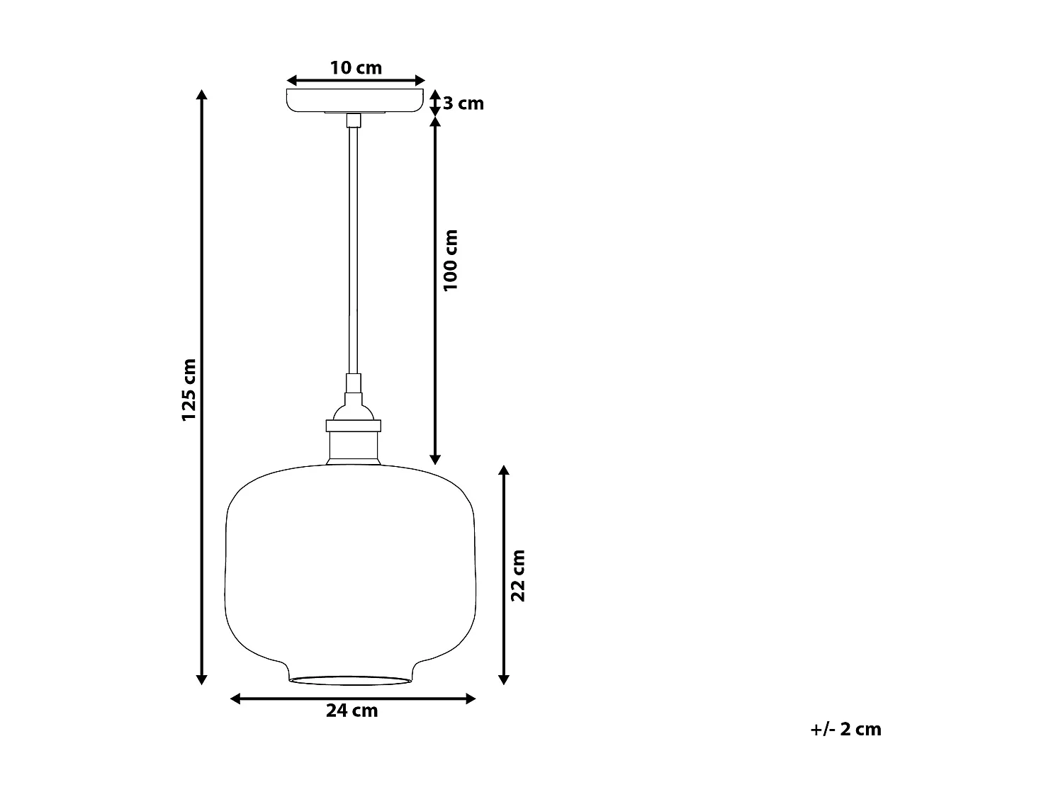 Lampe suspension LANATA Verre Transparent