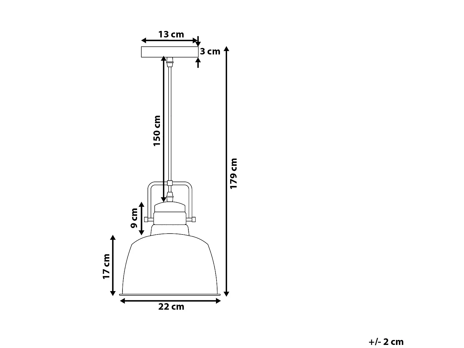 Lampe suspension NARMADA Métal Gris graphite