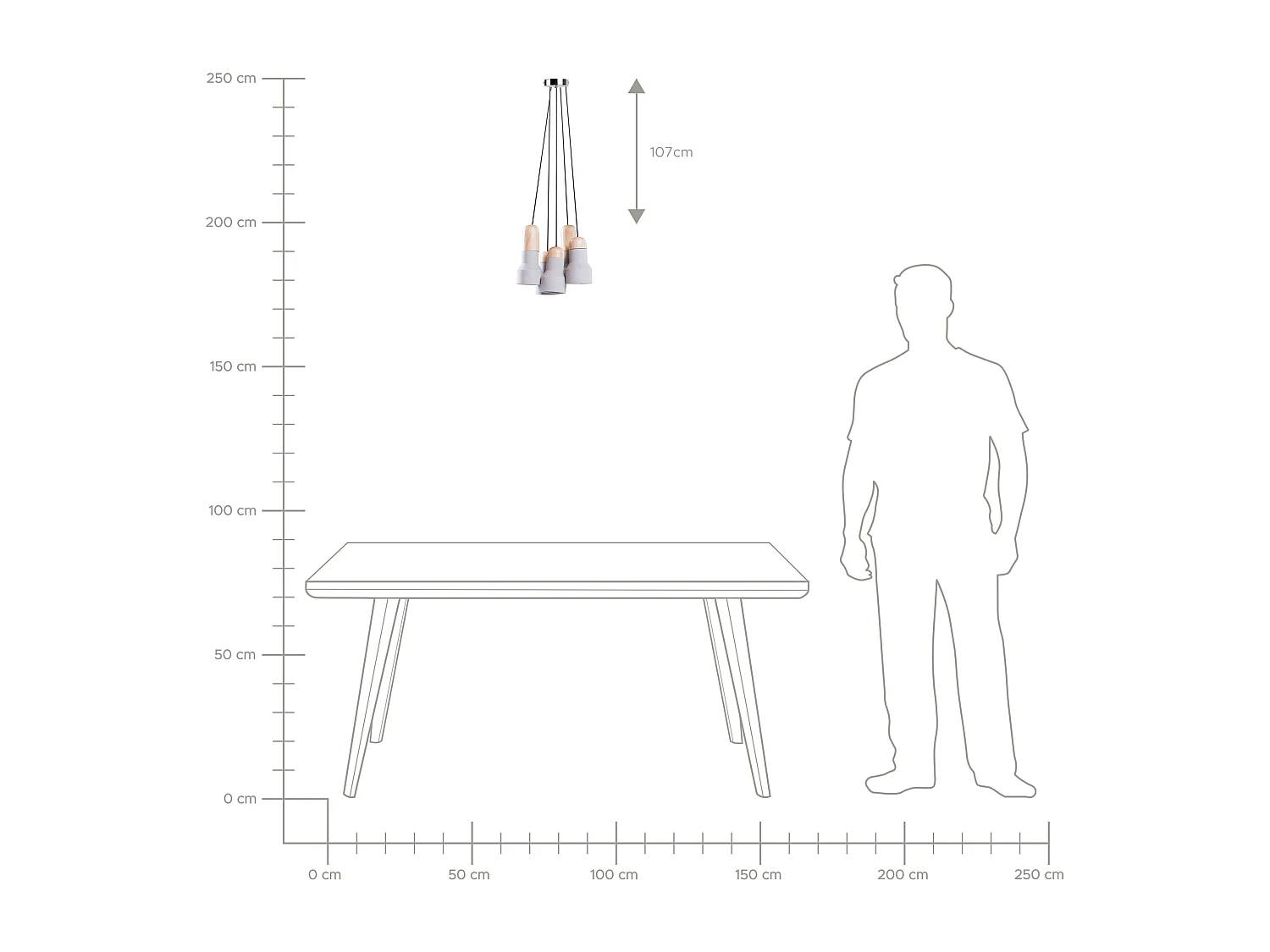 Hängelampe APURE Beton Grau