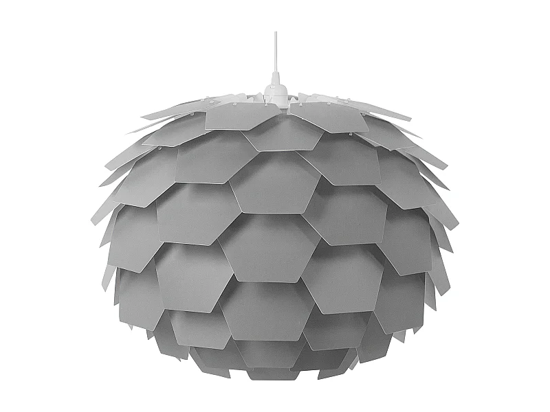 Moderne Hängelampe Blumenform Kunststoff grau Segre groß