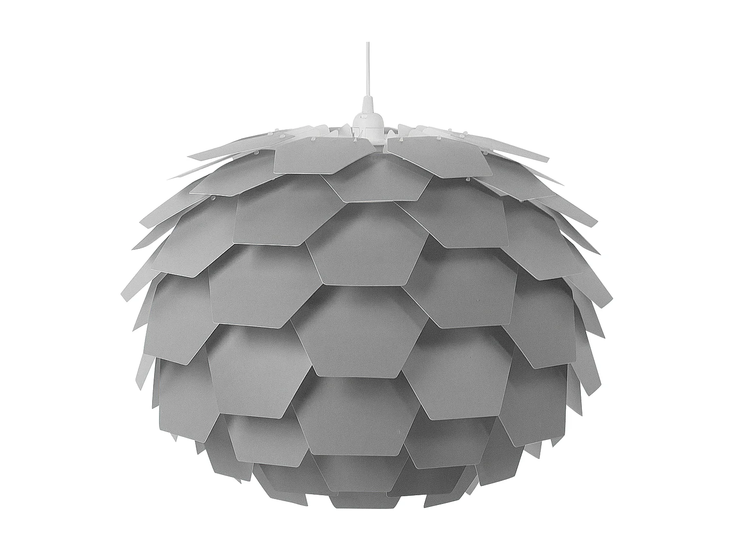 Moderne Hängelampe Blumenform Kunststoff grau Segre groß