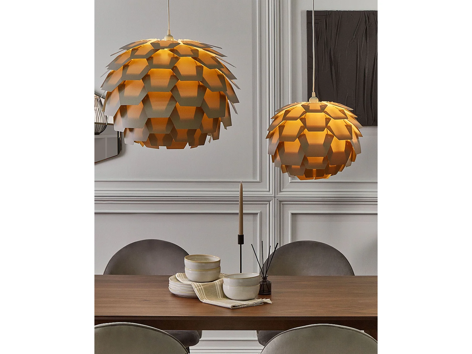 Lampadario SEGRE L Grigio