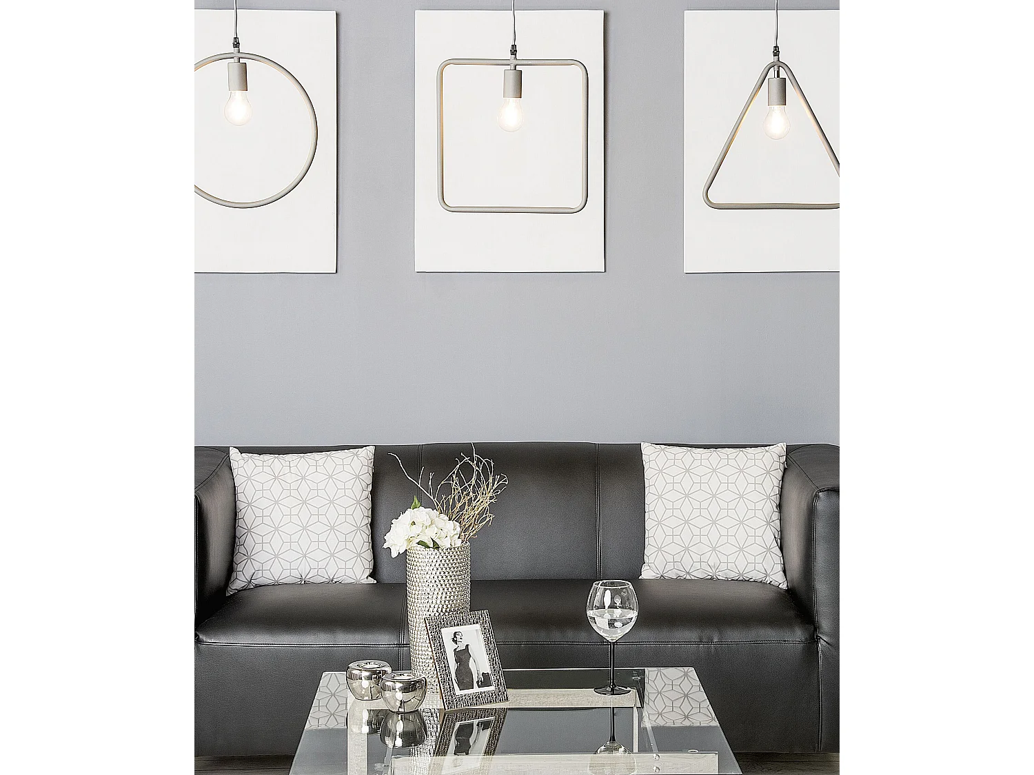 Lampe suspension JURUENA Métal Gris clair