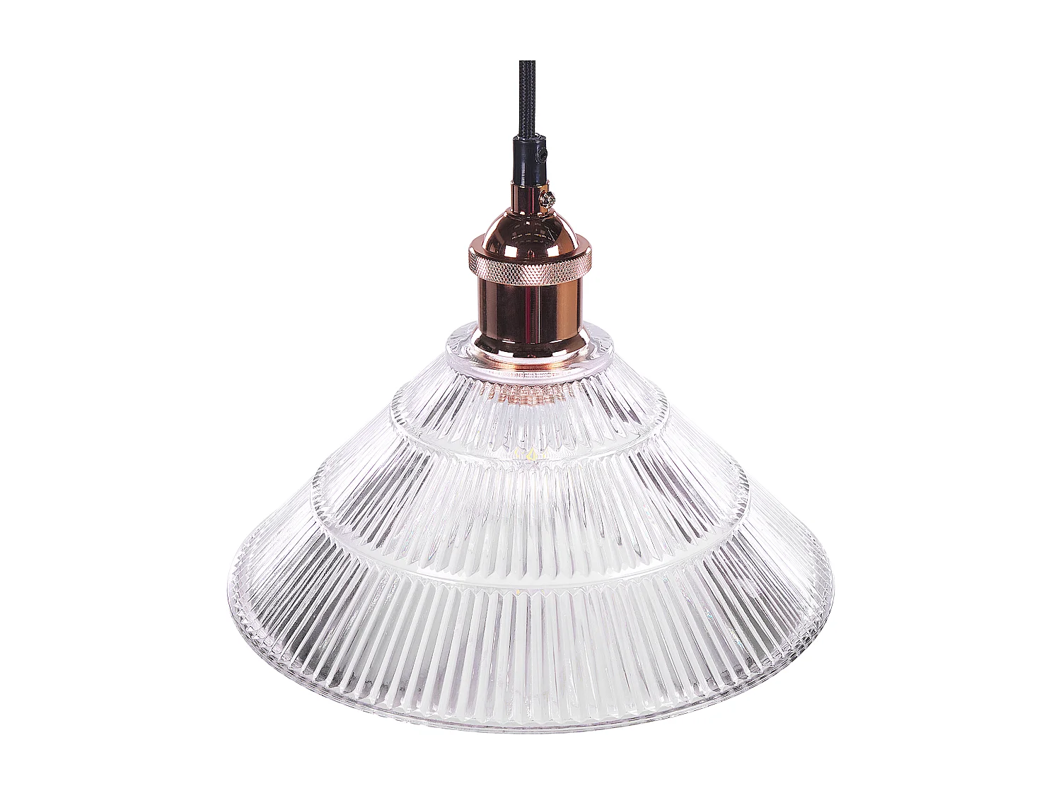 Lampe suspension CURONE Verre Cuivré