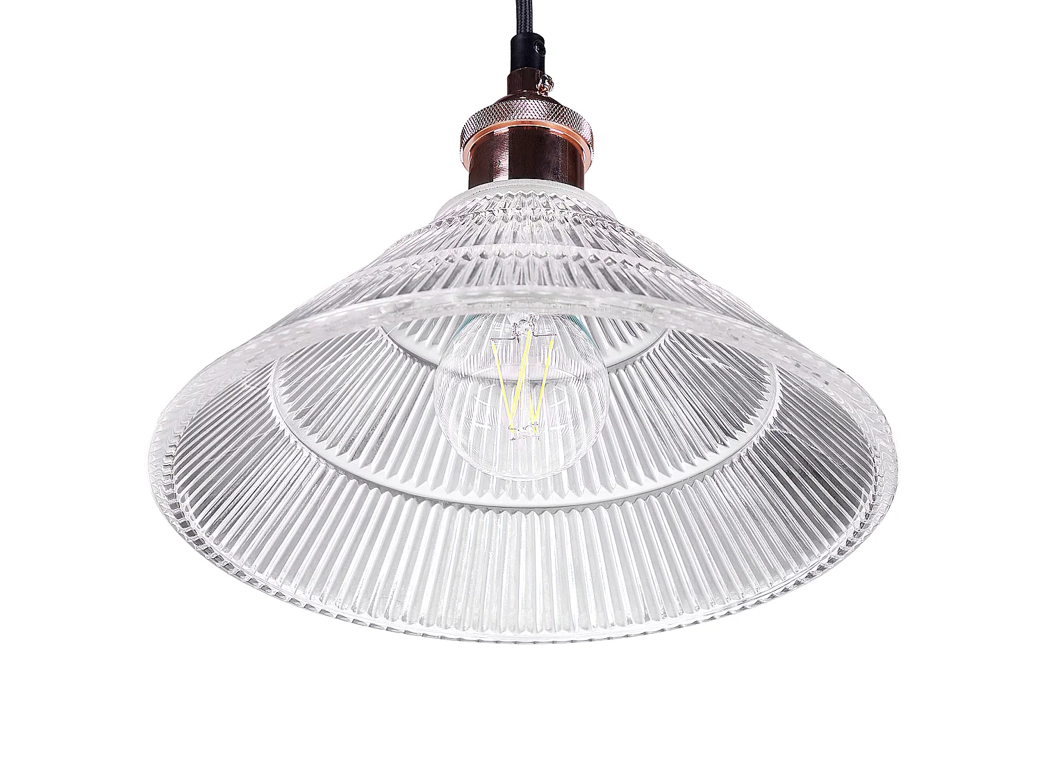 Hanglamp CURONE Glas Koper