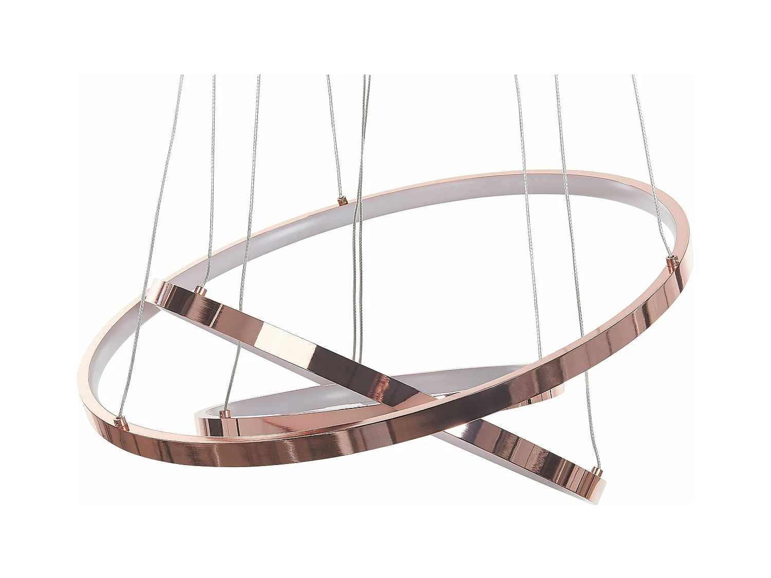 Lampe LED suspendue ATREK Métal Rose doré