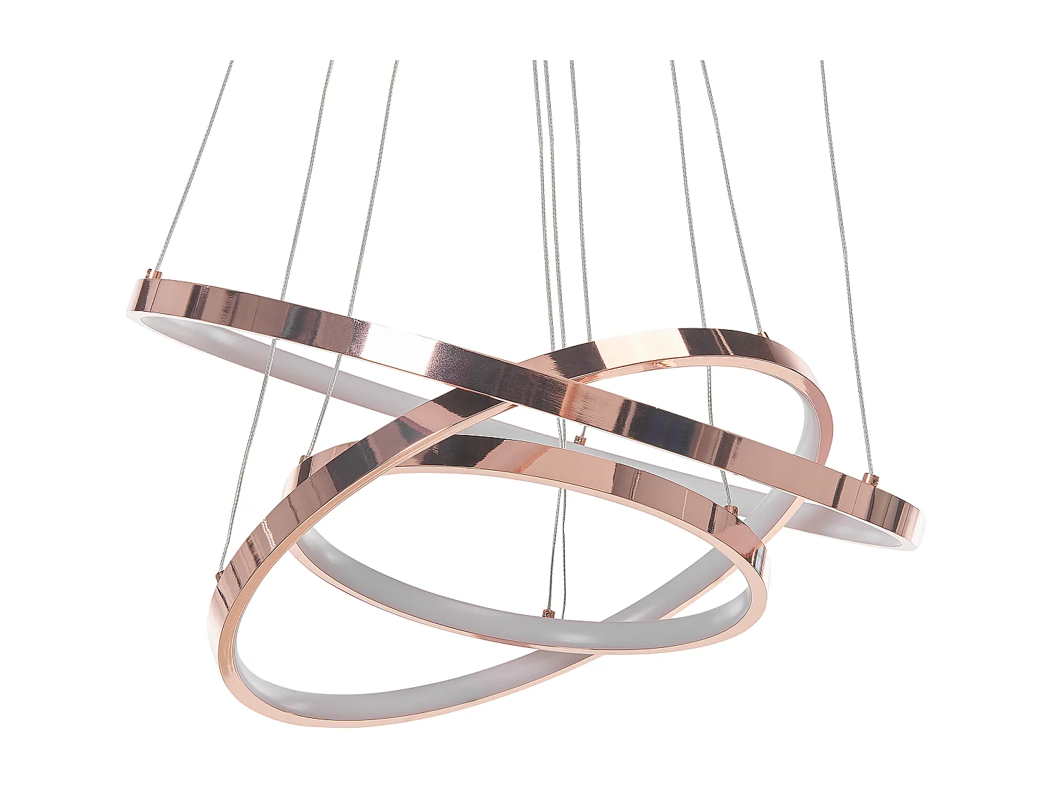 Lampe LED suspendue ATREK Métal Rose doré