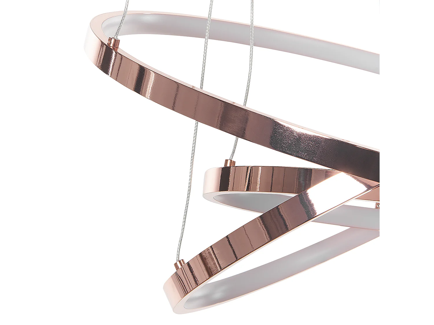 Lampe LED suspendue ATREK Métal Rose doré