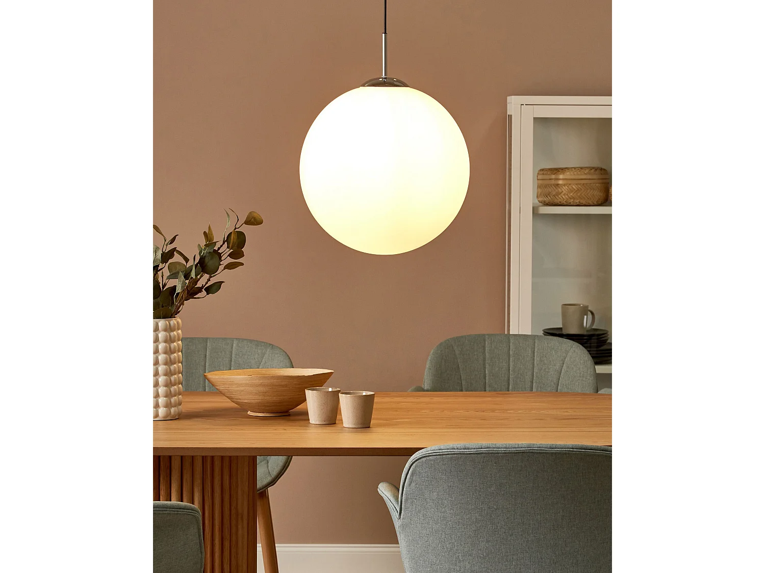 Pendant Lamp BARROW Glass White