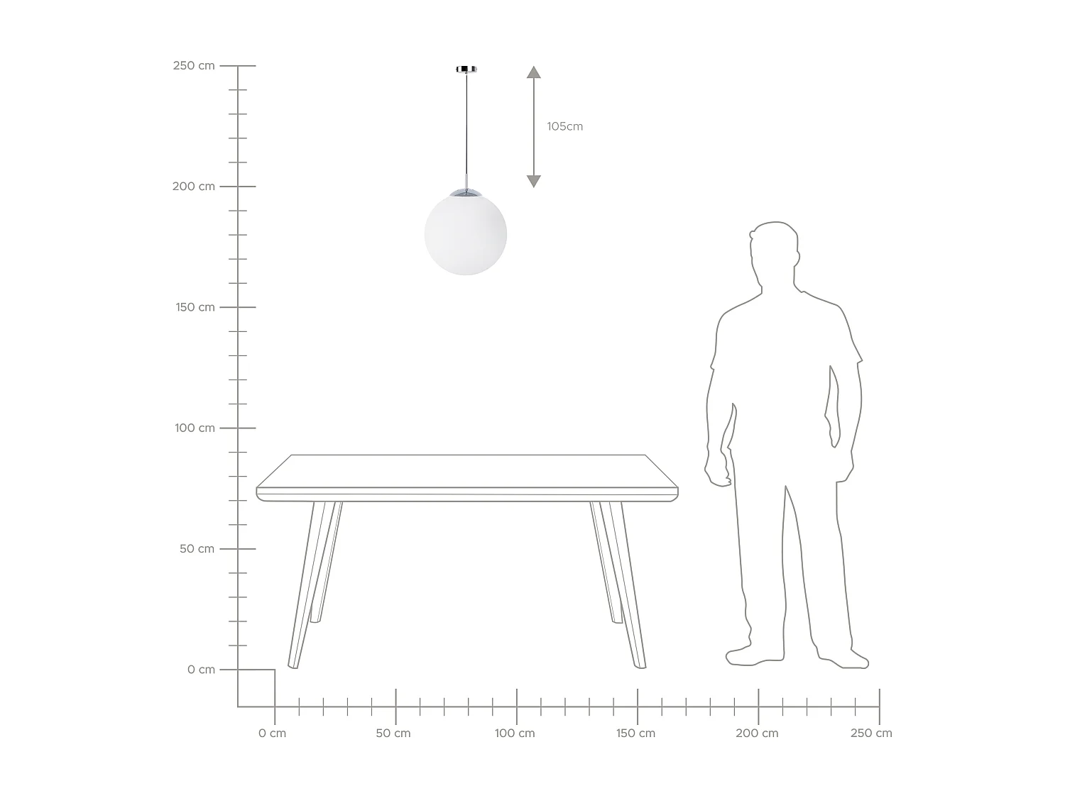 Lampe suspension BARROW Verre Blanc