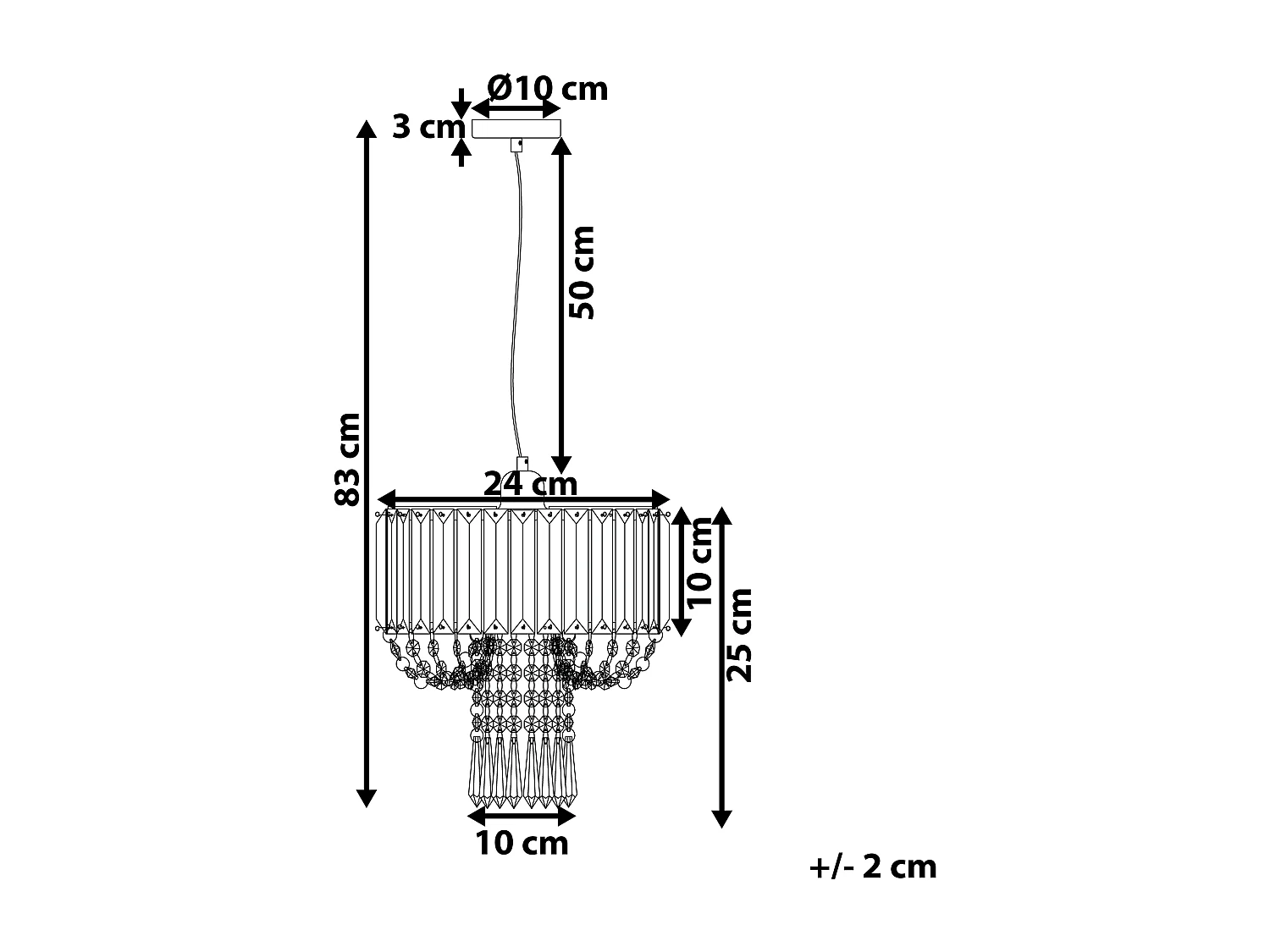 Żyrandol ADORN Metal Jasnoszary