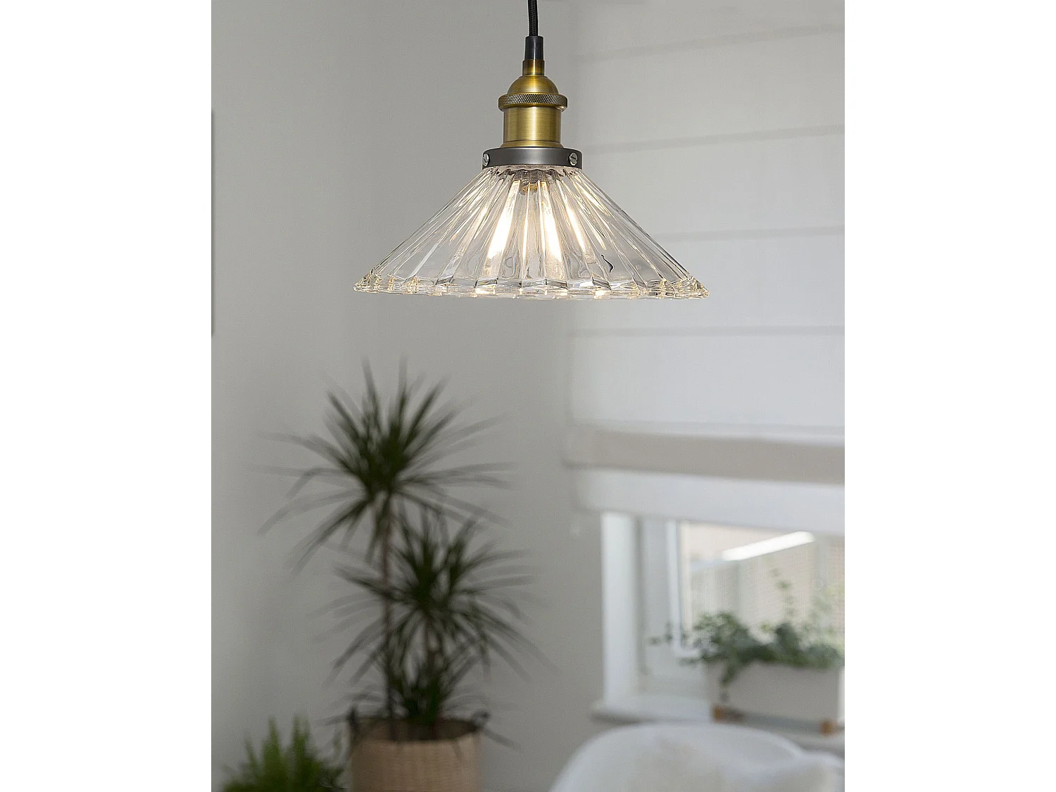 Lampe suspension COLORADO Verre Transparent