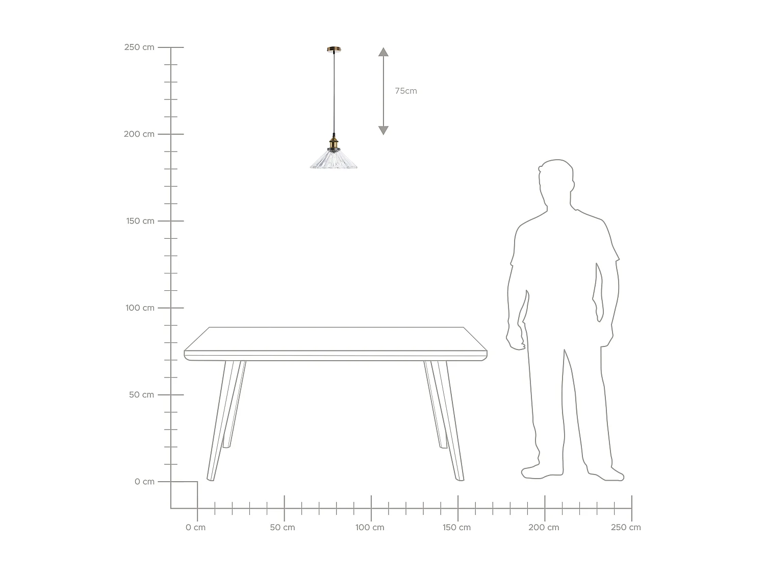 Lampe suspension COLORADO Verre Transparent