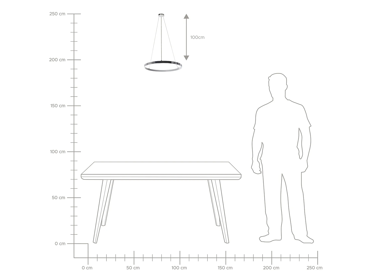 LED Pendant Lamp JORDAN Metal Silver