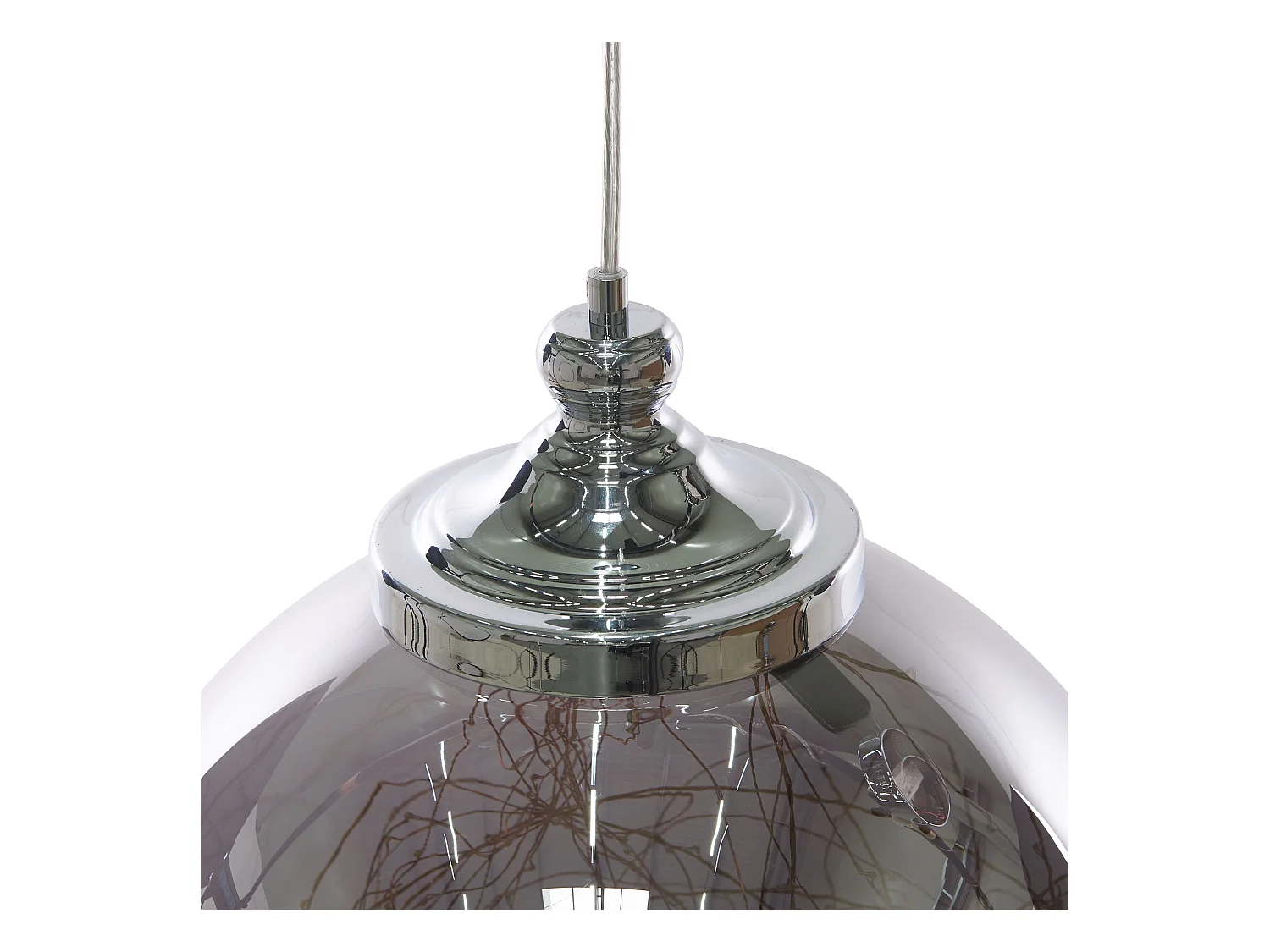 Lampe suspension BENI Verre Argenté