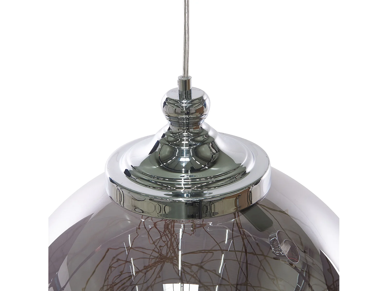 Lampe suspension BENI Verre Argenté