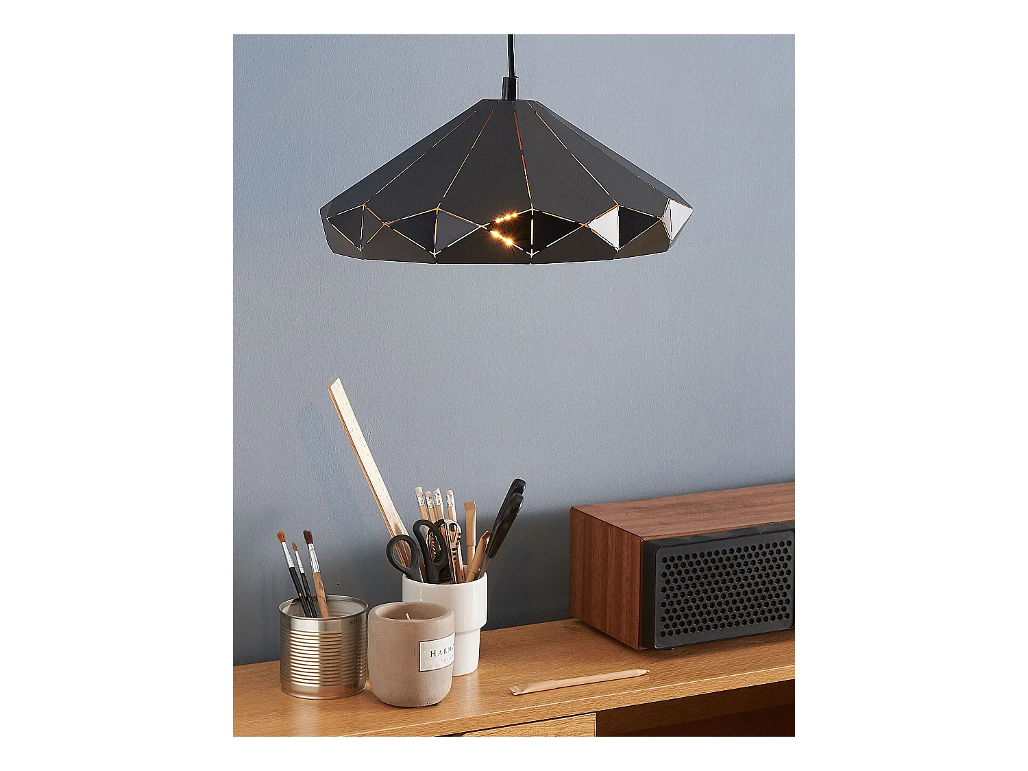 Lampe suspension NEVOLA Métal Noir