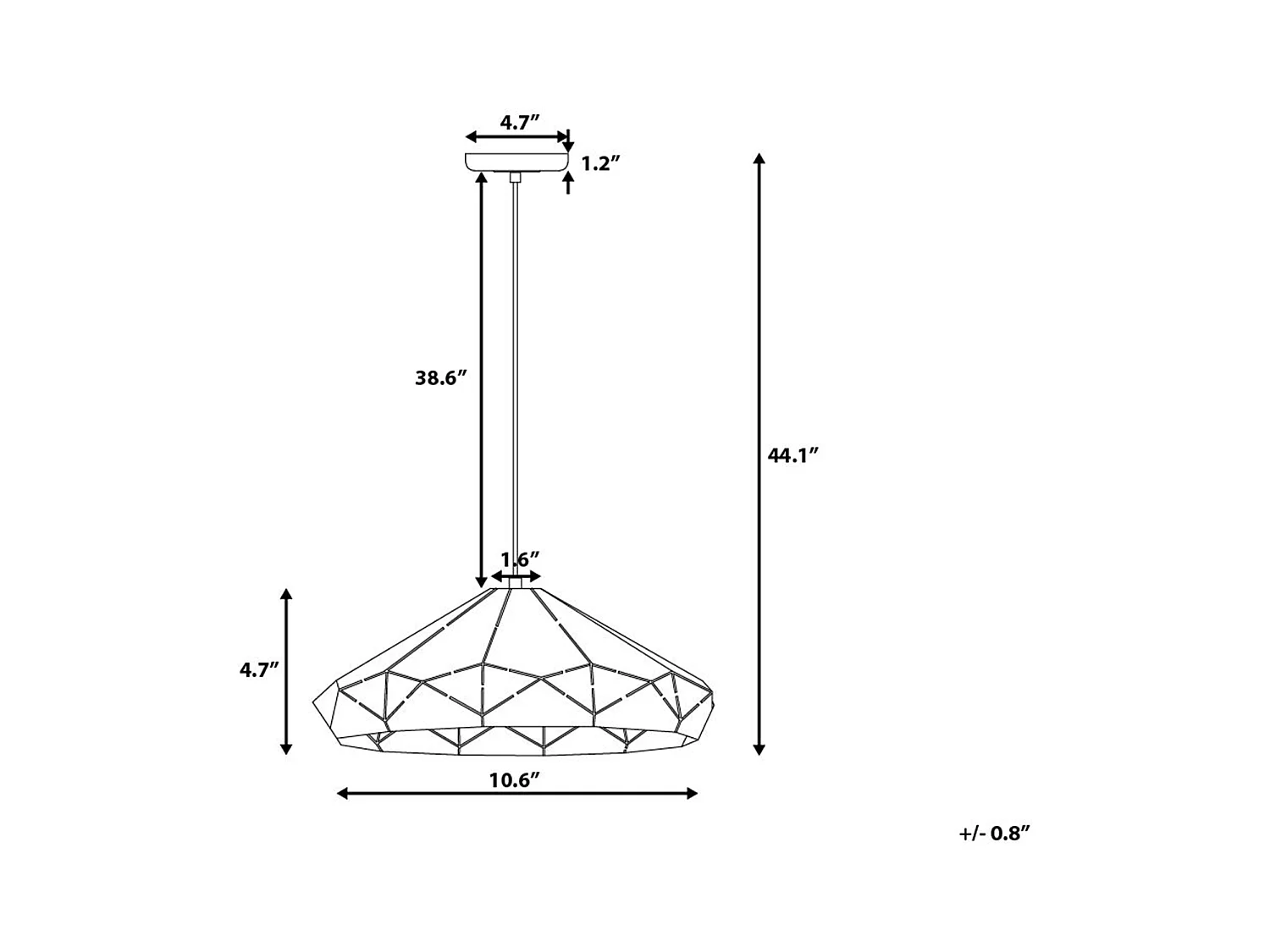 Lampe suspension NEVOLA Métal Noir