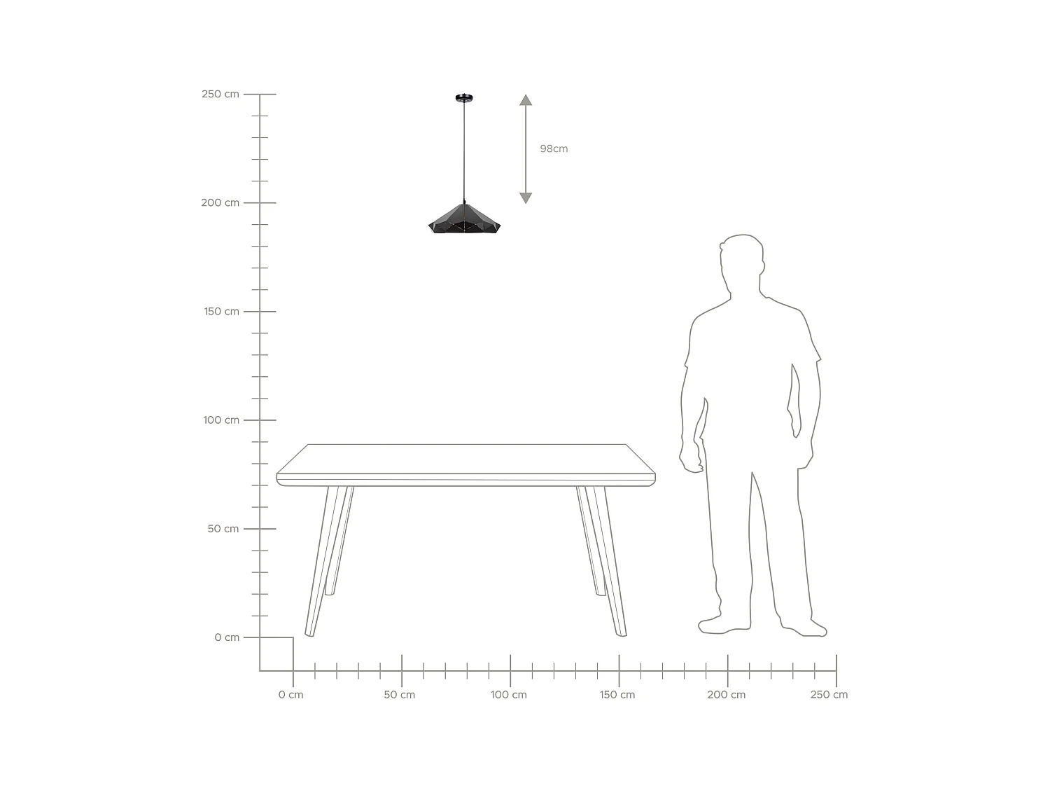 Lampe suspension NEVOLA Métal Noir