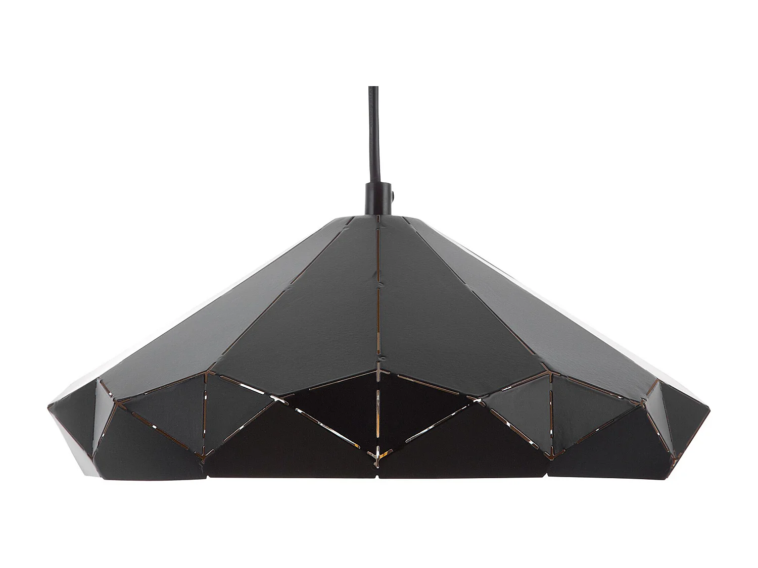 Moderne Hängelampe Pendelleuchte Falt-Optik Metall schwarz Nevola