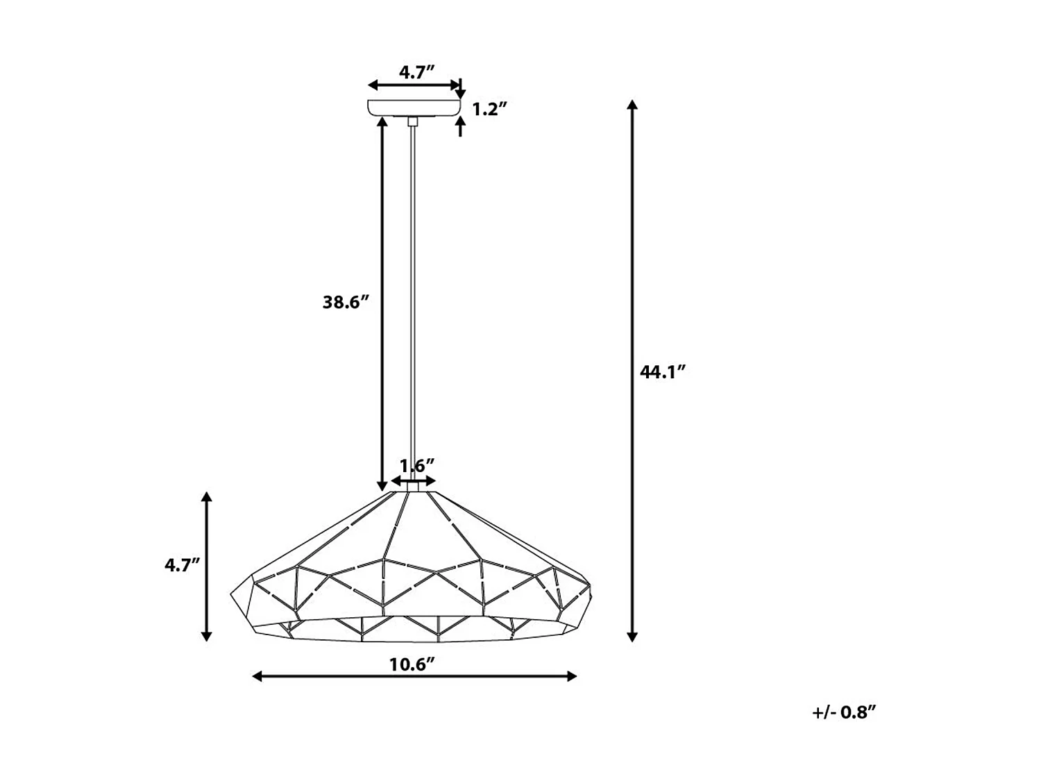 Moderne Hängelampe Pendelleuchte Falt-Optik Metall schwarz Nevola
