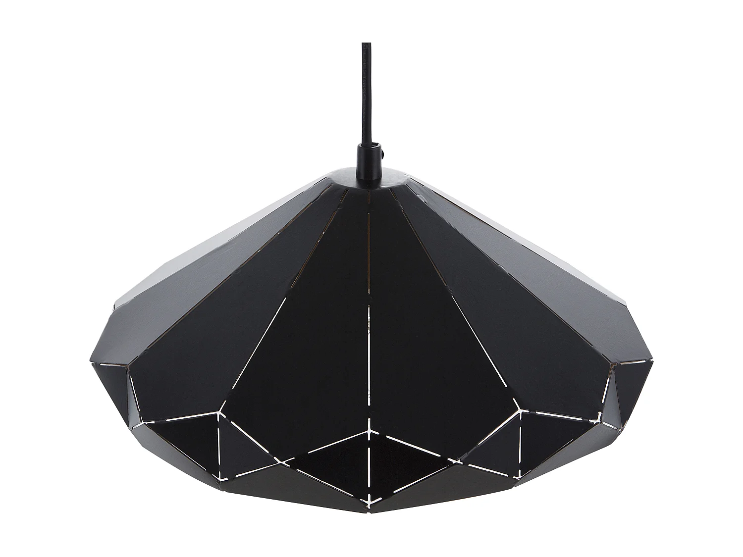 Moderne Hängelampe Pendelleuchte Falt-Optik Metall schwarz Nevola