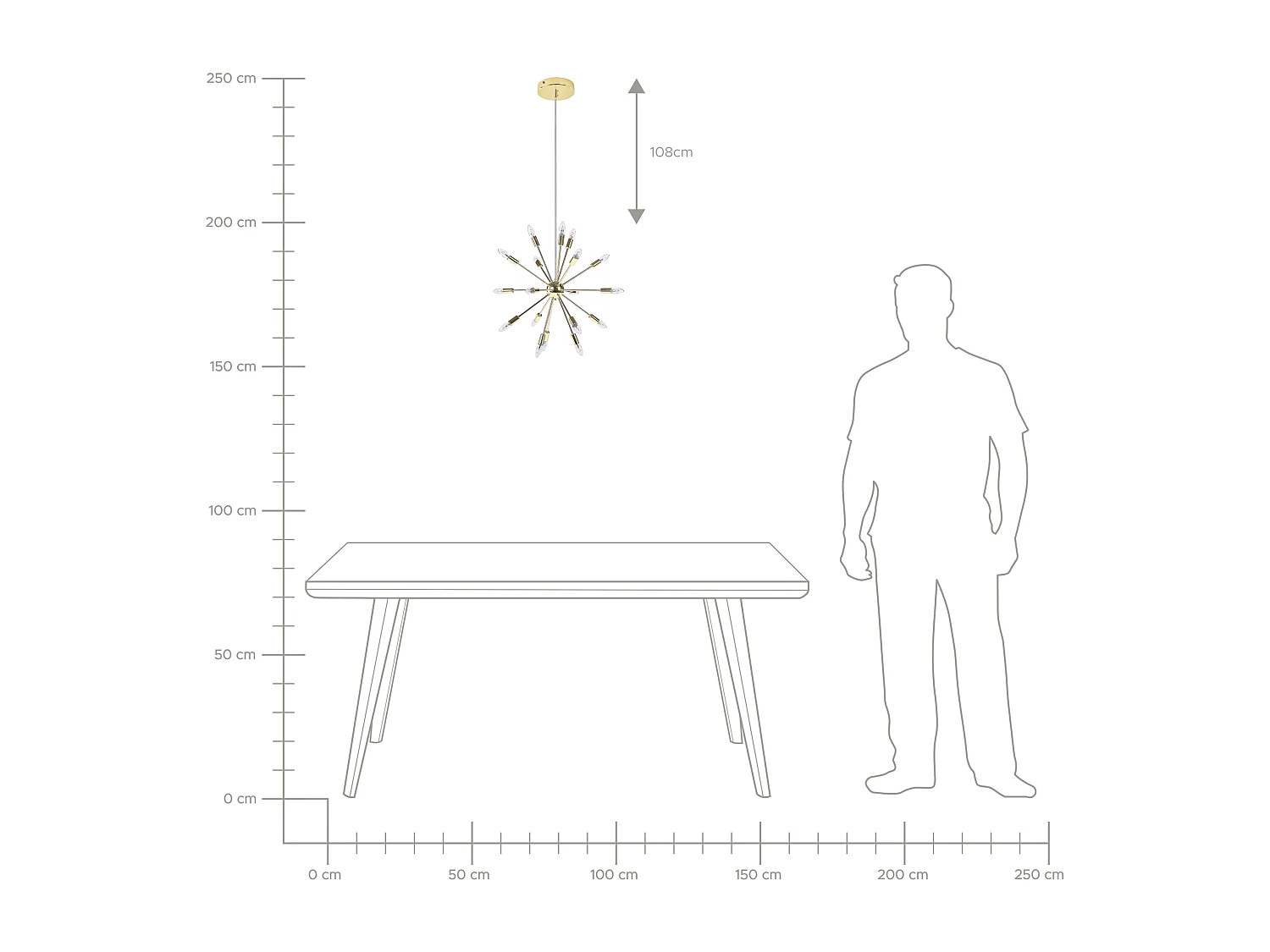 Lampa wisząca MAGUSE Metal Złoty