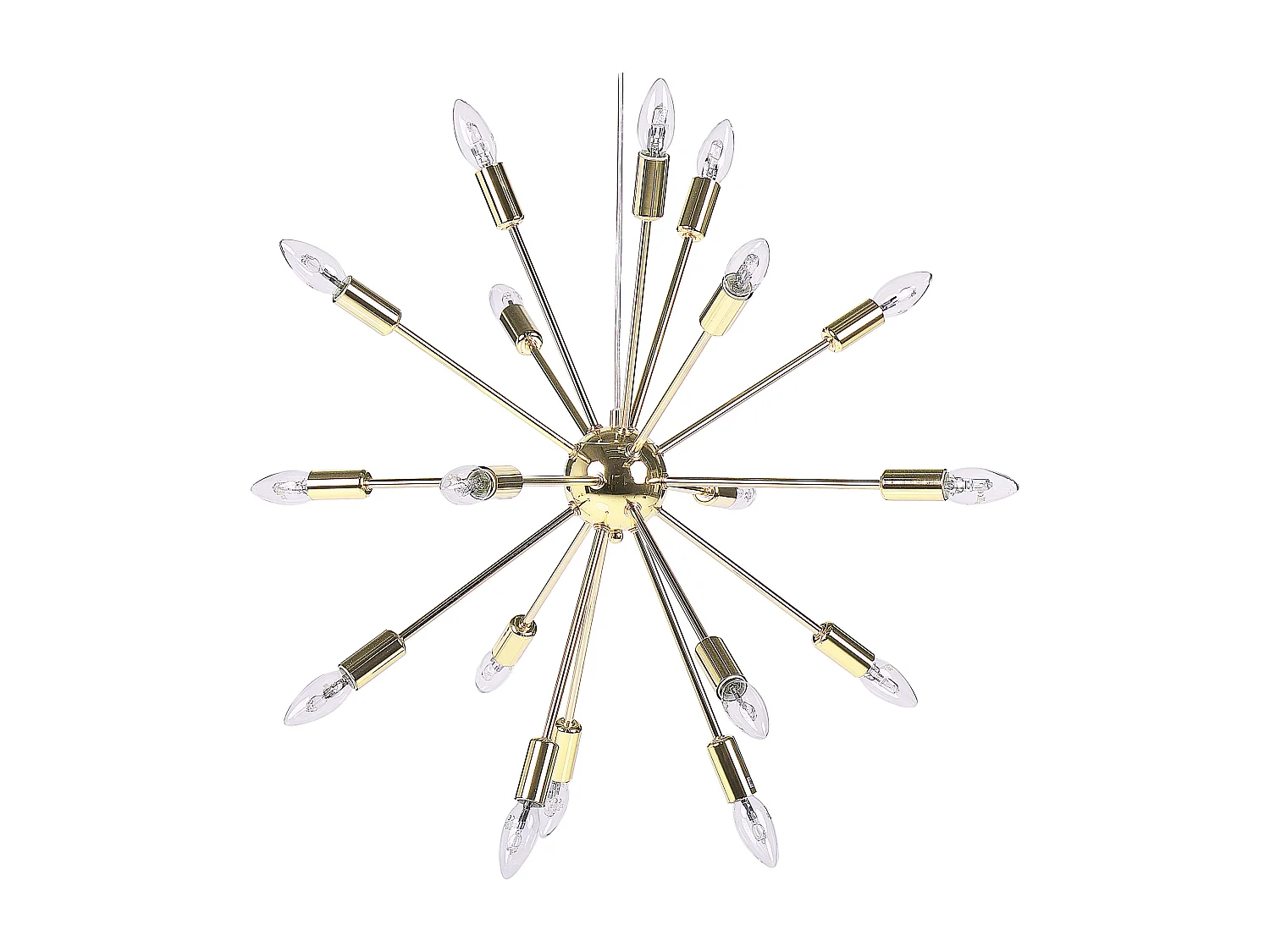 Pendelleuchte in Gold aus Metall Eisen Industrial Stil für 18 Leuchtmittel Maguse