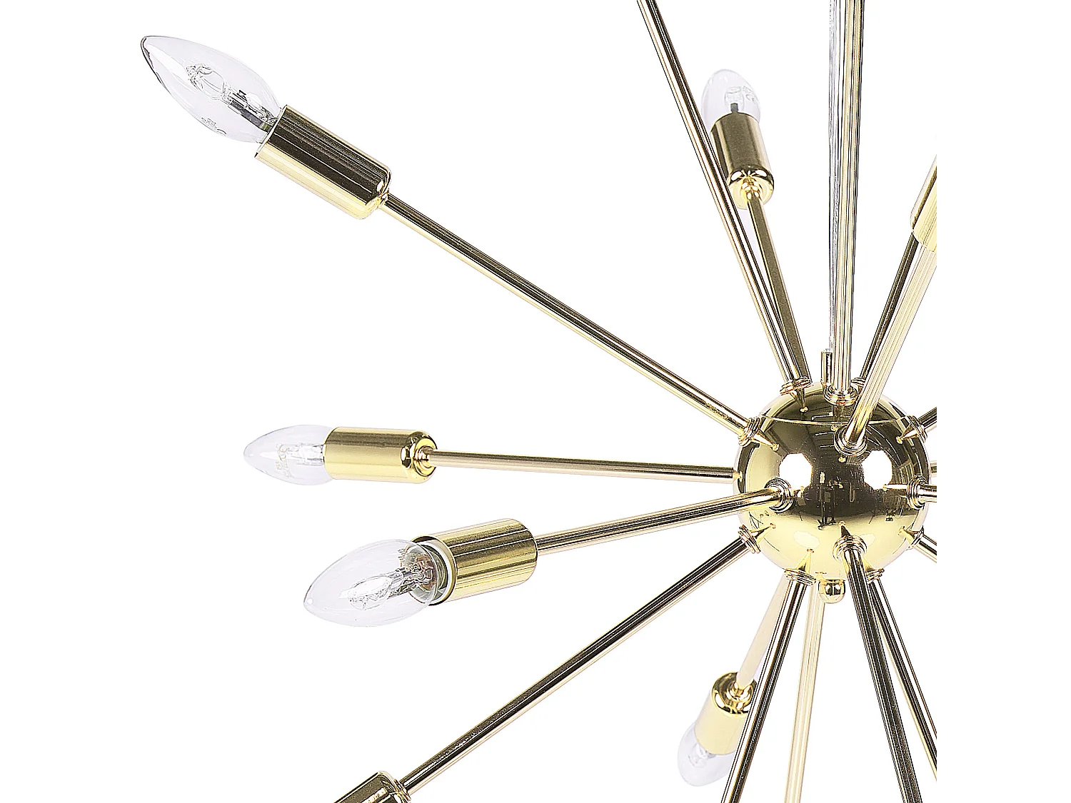 Pendelleuchte in Gold aus Metall Eisen Industrial Stil für 18 Leuchtmittel Maguse