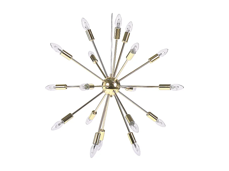 Pendelleuchte in Gold aus Metall Eisen Industrial Stil für 18 Leuchtmittel Maguse