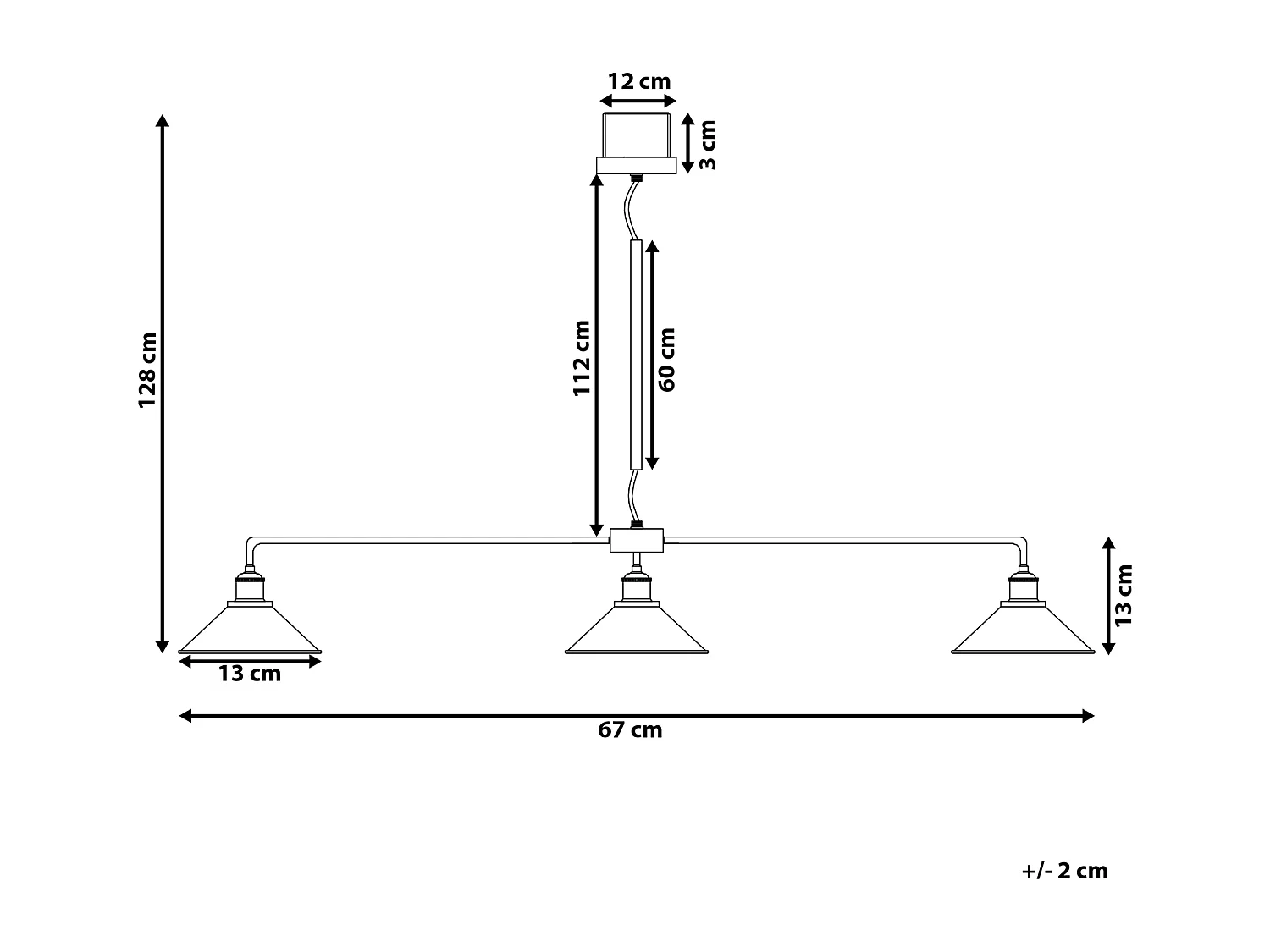 Lampe suspension MONTONE Métal Noir
