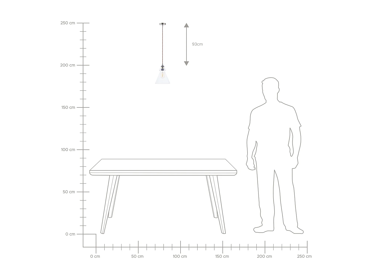 Lampe suspension BERGANTES Verre Transparent