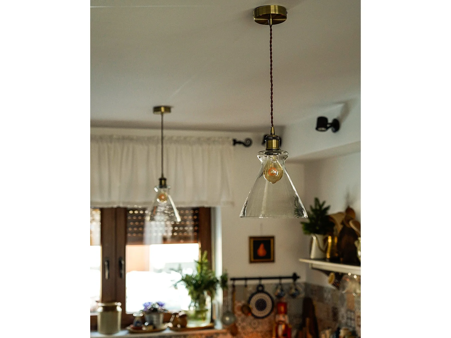 Lampe suspension BERGANTES Verre Transparent
