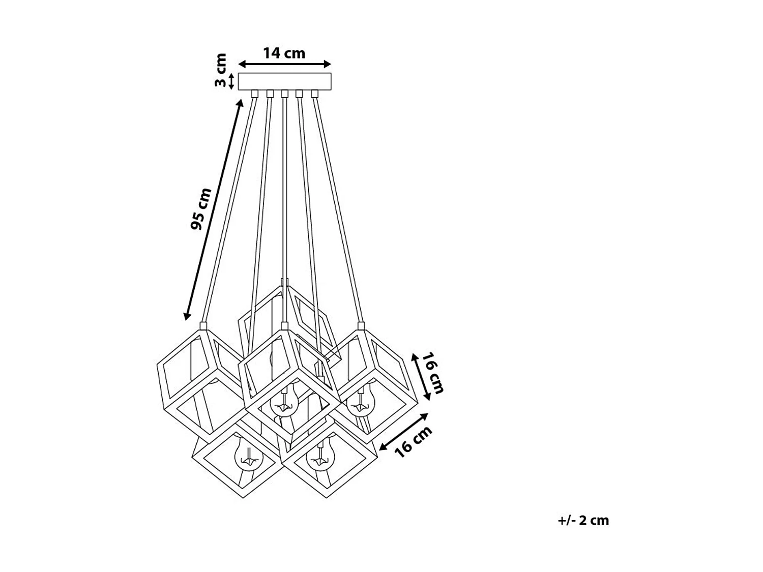 Hanglamp CHRISOLA Metaal Zwart