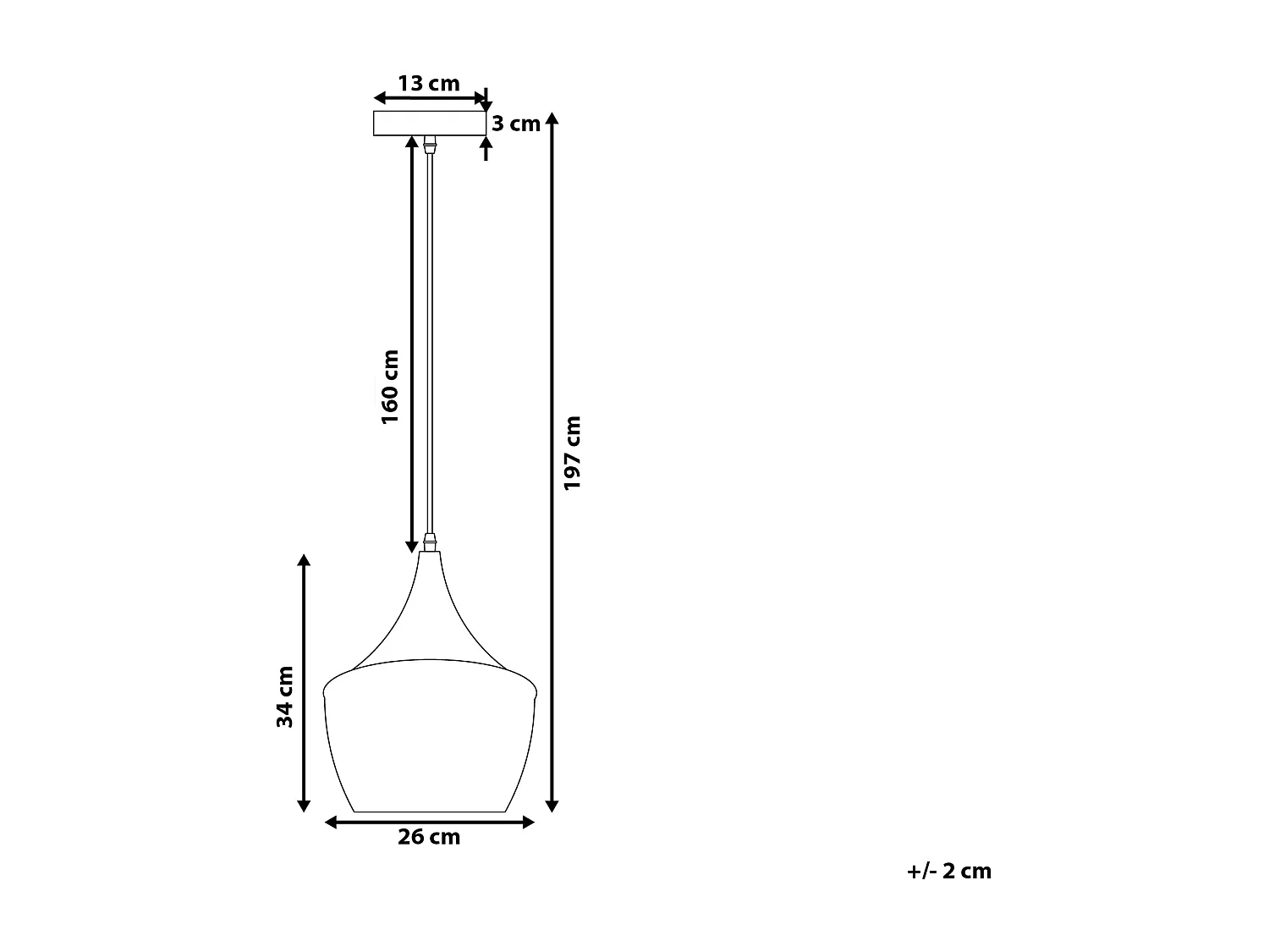 Hanglamp FRASER Zwart
