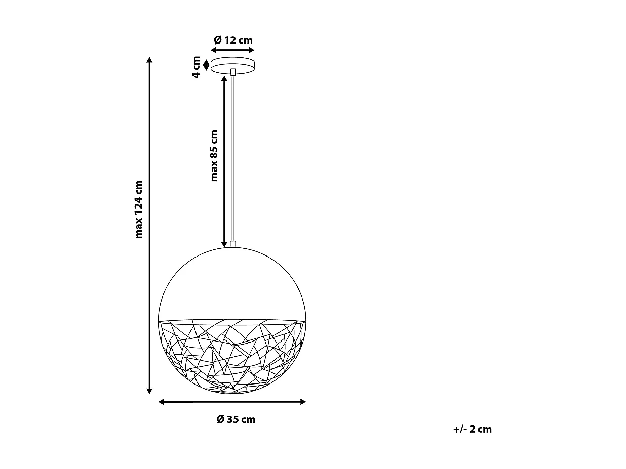Lampe suspension PADMA Métal Cuivré
