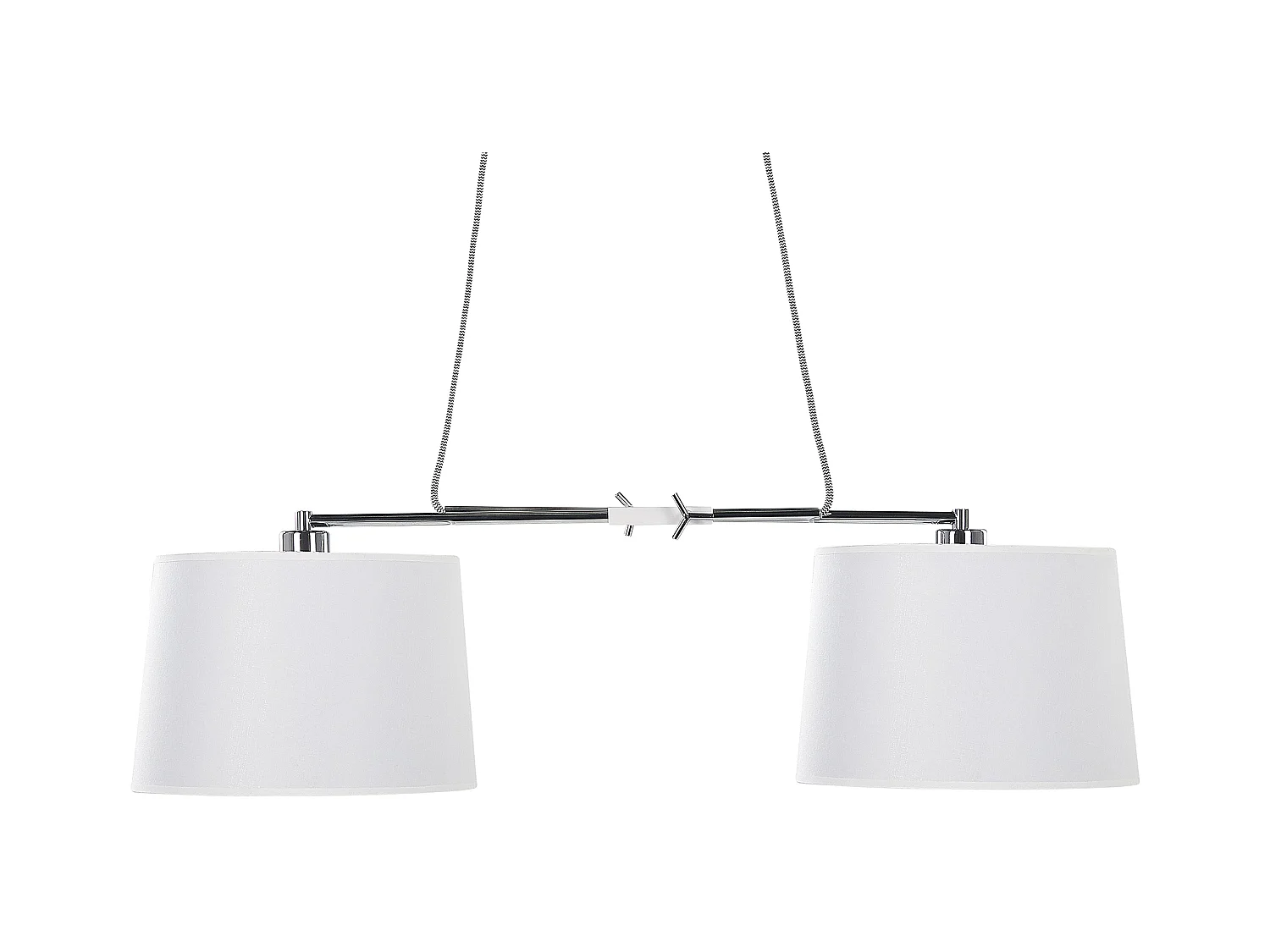 Zeitlos elegante Hängelampe in Weiß und Chrome Fucino