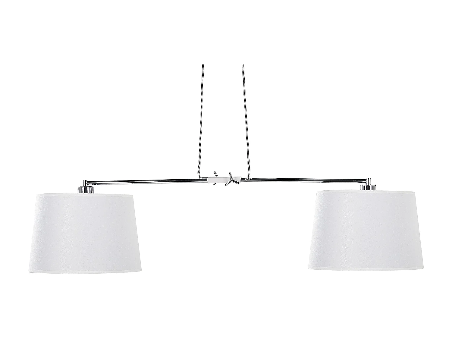 Zeitlos elegante Hängelampe in Weiß und Chrome Fucino