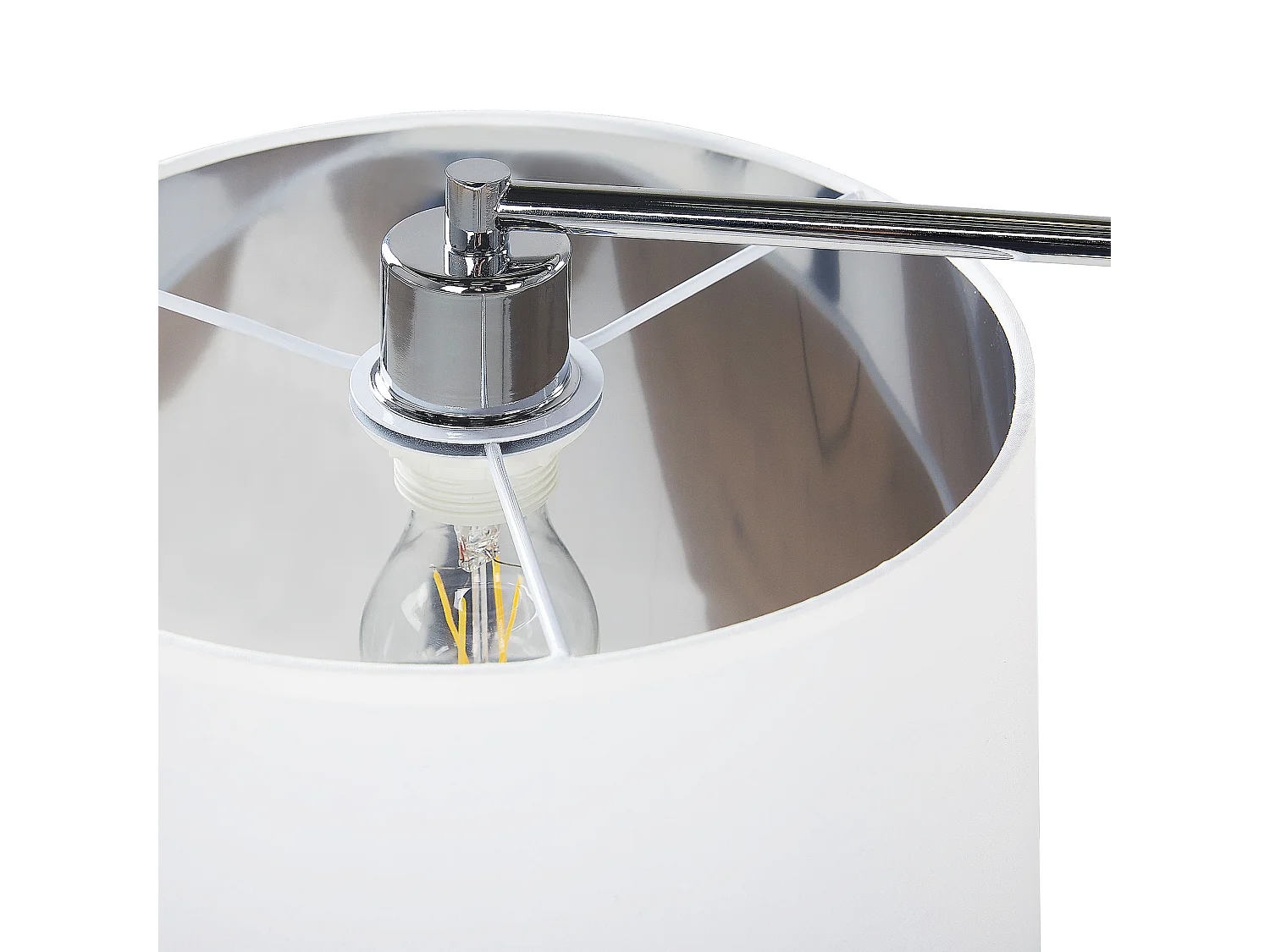 Zeitlos elegante Hängelampe in Weiß und Chrome Fucino