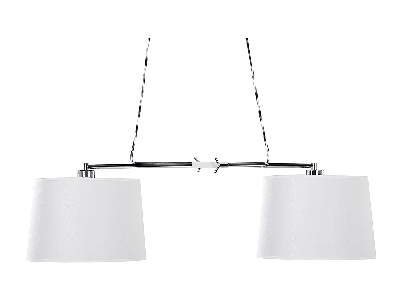 Zeitlos elegante Hängelampe in Weiß und Chrome Fucino