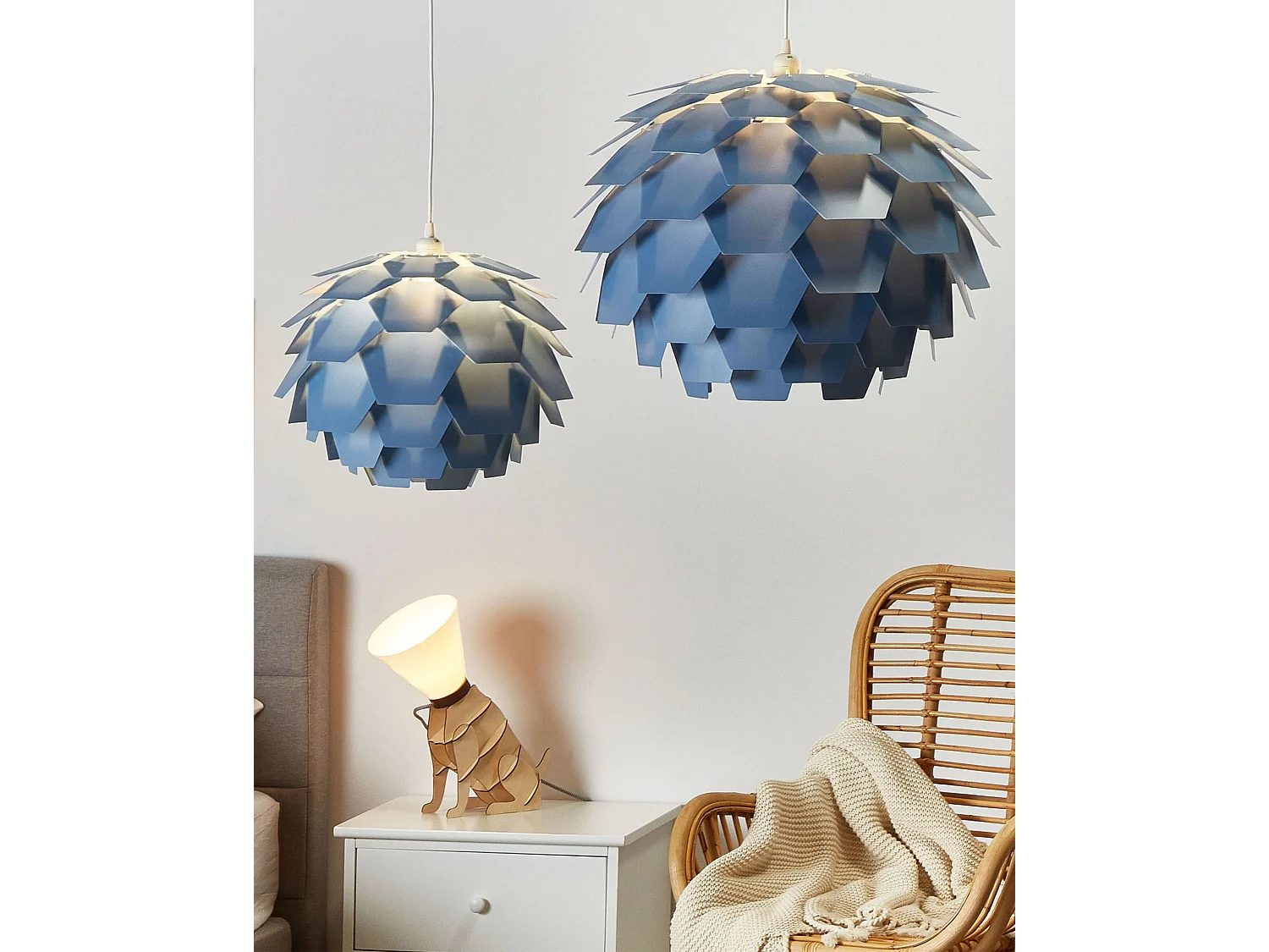 Lampe suspension SEGRE S Bleu