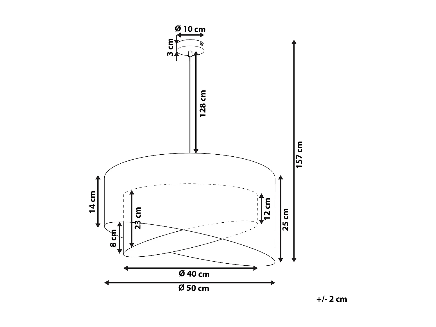 Lampe suspension noire et motif feuille ZEJA