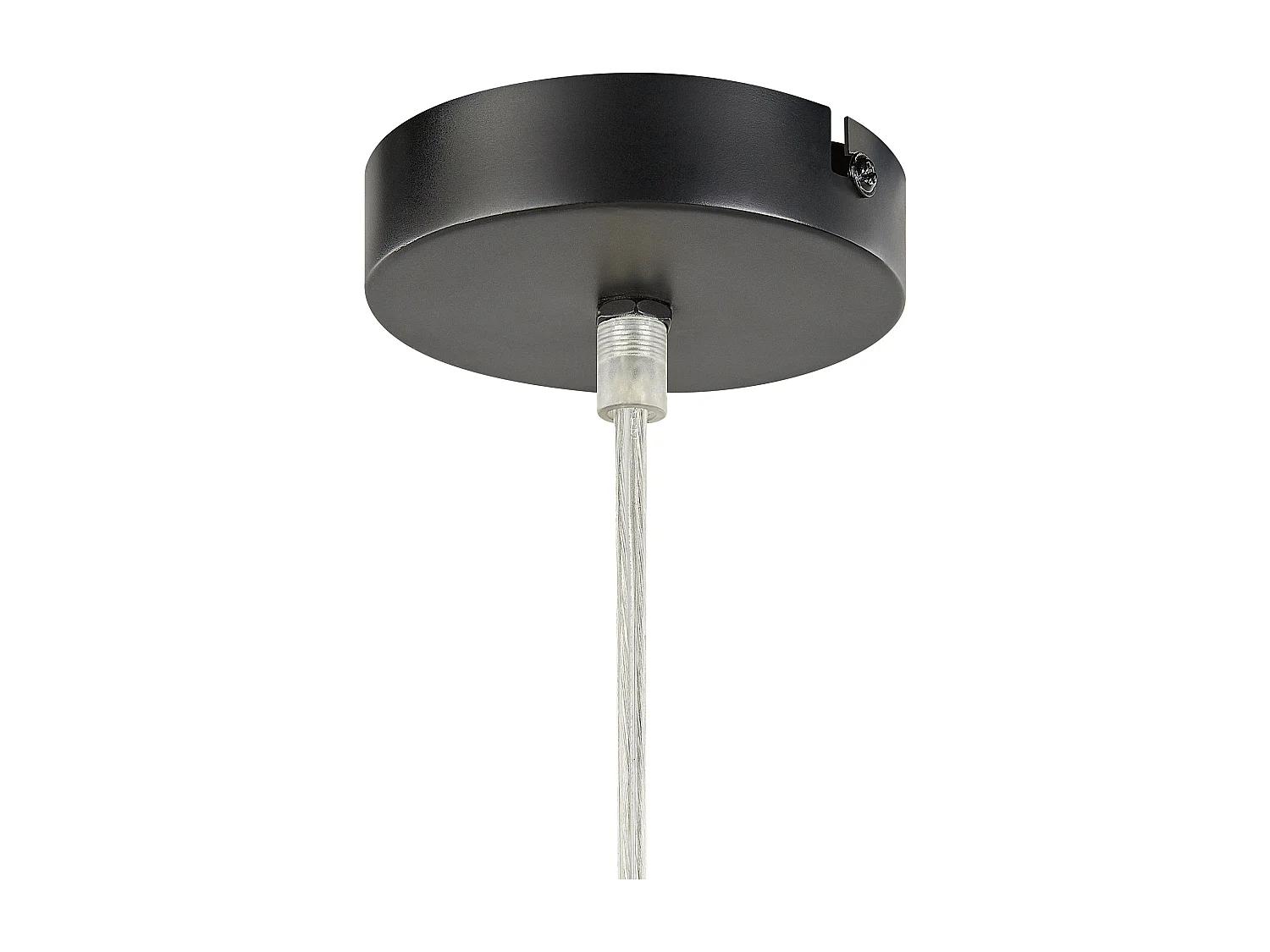 Lampe suspension noire et motif feuille ZEJA