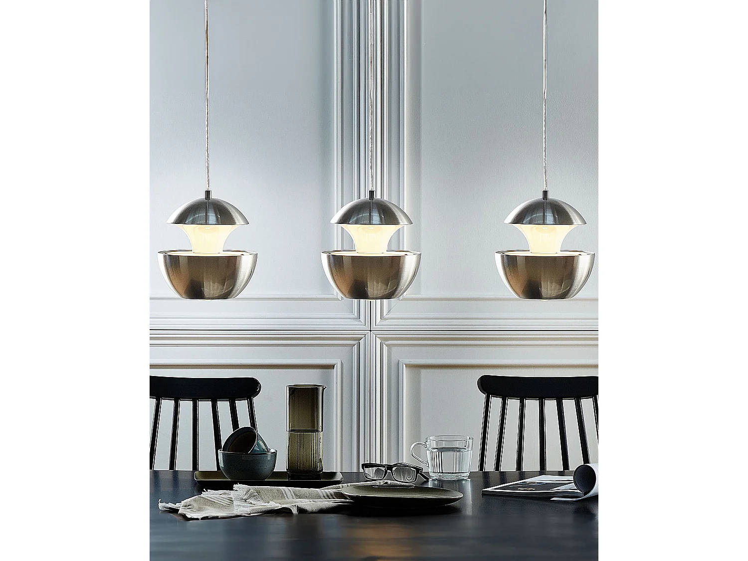 Lampe suspension BOJANA Métal Argenté