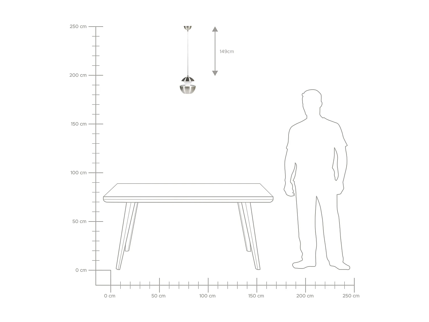 Lampe suspension BOJANA Métal Argenté