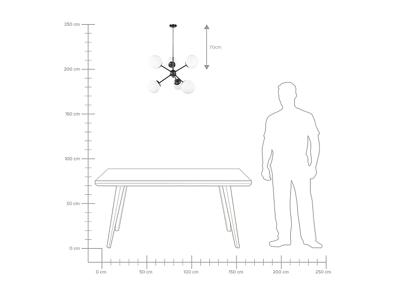 Plafonnier ADAWRO Métal Noir/blanc