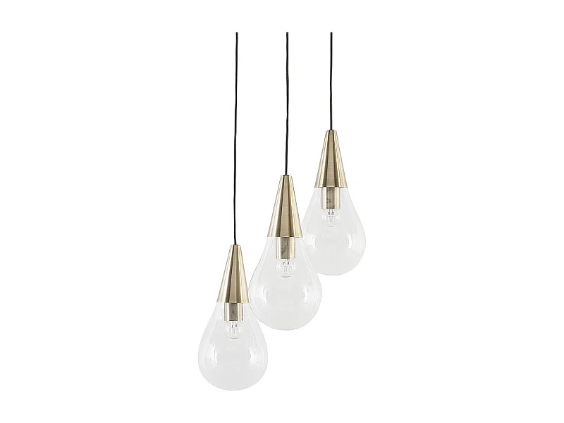 Hanglamp VESLE Glas Messing